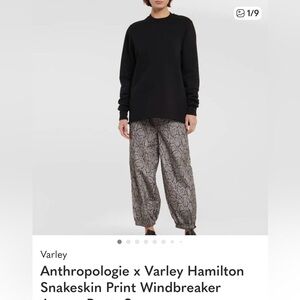 Anthropologie X Varley Hamilton snake skin windbreaker Jogger Pants x-small